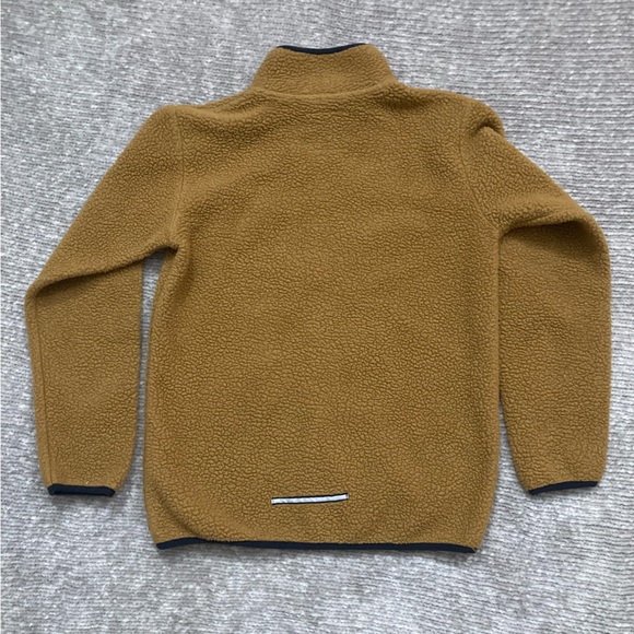 Polarn O. Pyret Eco Wind Fleece Jacket Size 11-12 Years Tan Brown Cozy Teddy - Picture 7 of 7